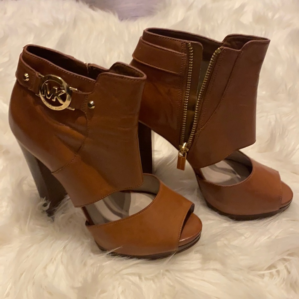 Michael Kors Open Toe Side Zipper Heels